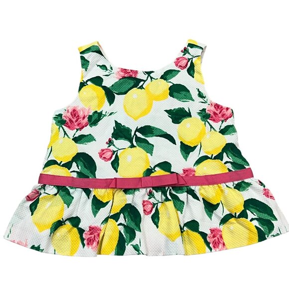 Janie & Jack 6-12 Months Lemon Print Baby Dress - Picture 1 of 5